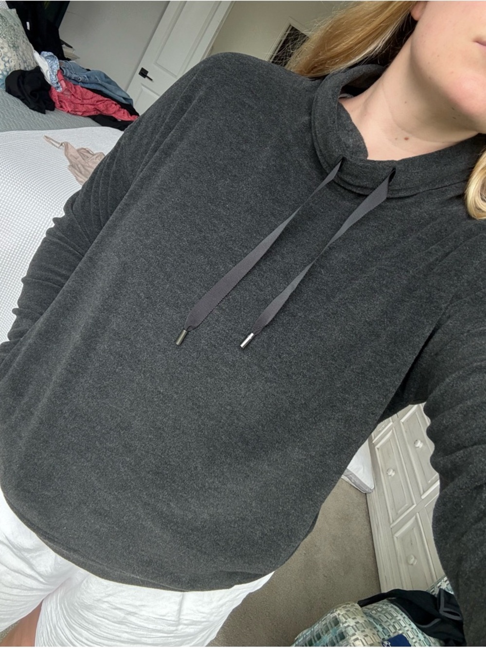 lululemon charcoal gray mock neck fleece